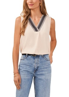 Vince Camuto Placed Print Sleeveless Top