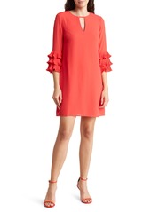 Vince Camuto Pleat Sleeve Chiffon Shift Dress in Cobalt at Nordstrom Rack