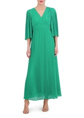 Vince Camuto Pleated Chiffon Maxi Dress