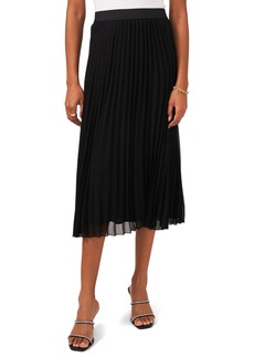 Vince Camuto Pleated Chiffon Skirt in Rich Black at Nordstrom