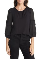 Vince Camuto Pleated Long Sleeve Blouse