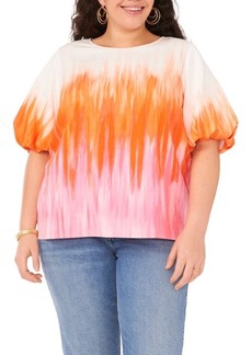 Vince Camuto Print Puff Sleeve Top