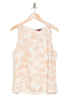 Vince Camuto Print Sleeveless Top in White Brown at Nordstrom Rack