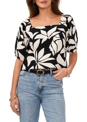 Vince Camuto Print Square Neck Top