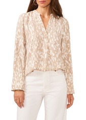 Vince Camuto Print V-Neck Top