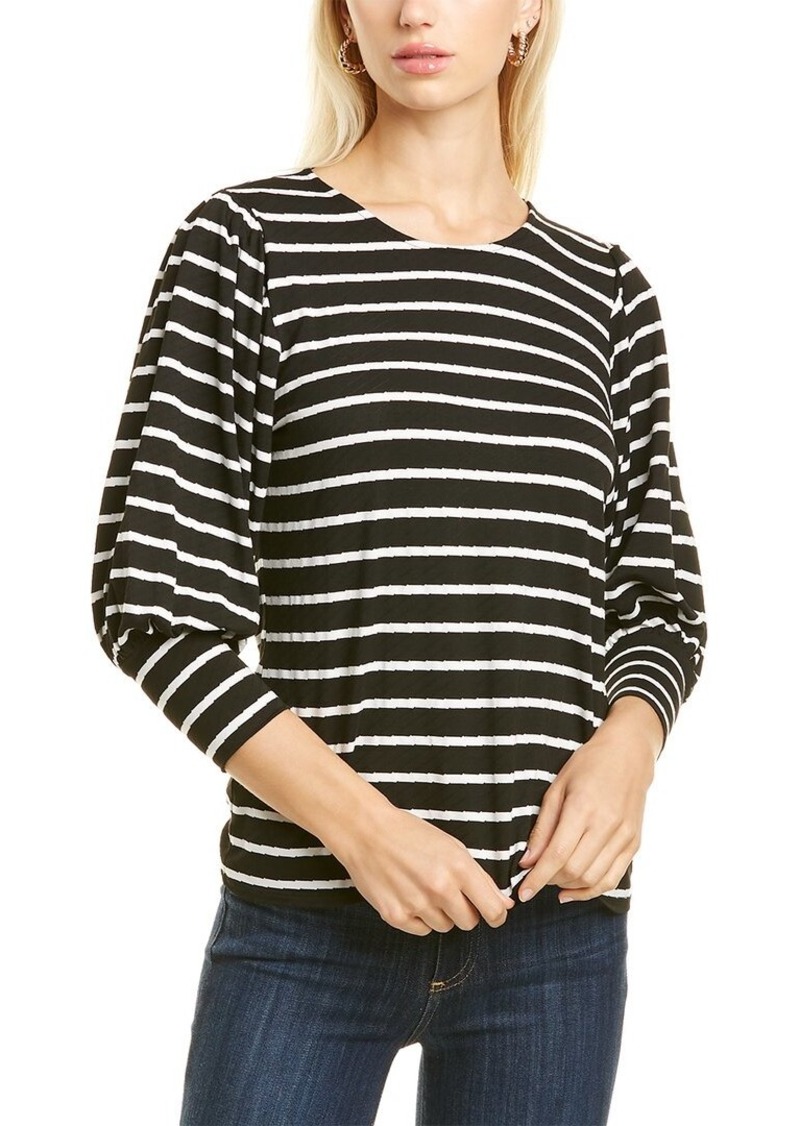 Vince Camuto Puff Shoulder Knit Stripe Top