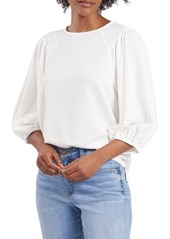 Vince Camuto Crinkled Puff Three-Quarter Sleeve Top