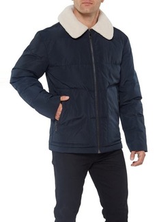 Vince Camuto Quilted Coat with Fleece Collar