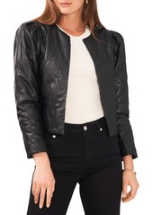 Vince Camuto Quilted Puff Sleeve Jacket in Rich Black at Nordstrom
