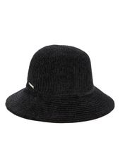 Vince Camuto Ribbed Chenille Cloche Hat in Black at Nordstrom Rack