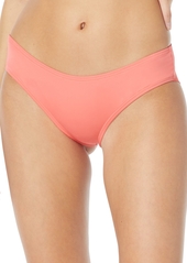 Vince Camuto Riviera Shirred Cheeky Bikini Bottoms - Pop Coral