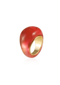 Vince Camuto Gold-Tone and Mixed Red Pink Cocktail Ring - Gold-Tone, Pink