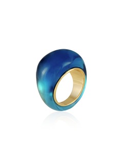 Vince Camuto Rock Candy Blue Resin Cocktail Ring - Gold-Tone, Blue