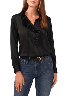 Vince Camuto Ruffle Front Tie Neck Blouse