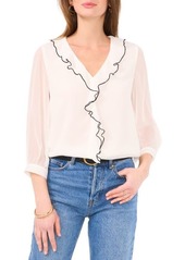 Vince Camuto Ruffle Front Top