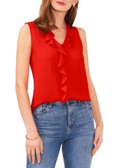 Vince Camuto Ruffle Neck Sleeveless Georgette Blouse
