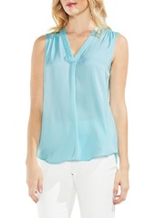 Vince Camuto Rumpled Satin Blouse in Aqua Glow at Nordstrom