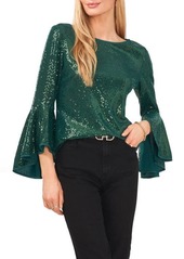 Vince Camuto Sequin Bell Sleeve Top