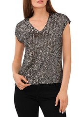 Vince Camuto Sequin Cap Sleeve Top