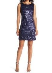 Vince Camuto Sequin Sleeveless Sheath Dress in Navy at Nordstrom Rack