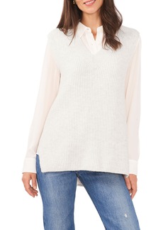 Vince Camuto Shaker Stitch Sweater Vest in Antique White at Nordstrom Rack
