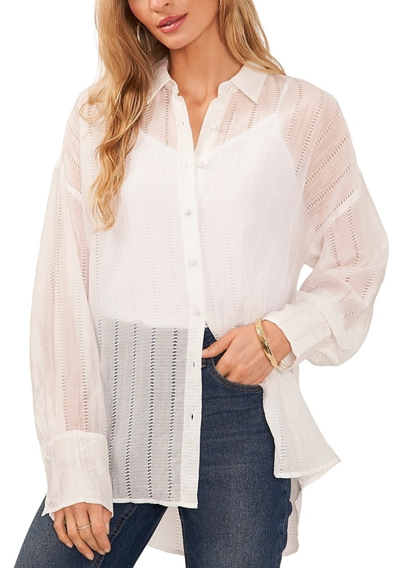 Vince Camuto Sheer Button Up Shirt