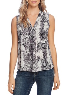 Vince Camuto Shirred High/Low Tank
