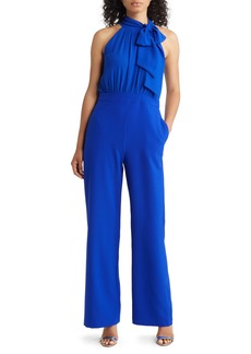 Vince Camuto Signature Bow Chiffon Jumpsuit in Cobalt at Nordstrom Rack