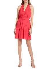 Vince Camuto Sleeveless Ruffle Dress in Cherry at Nordstrom