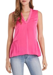 Vince Camuto Sleeveless Rumple Ruffle Blouse in Bright Hibiscus at Nordstrom