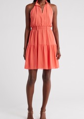 Vince Camuto Sleeveless Smock Waist Chiffon Dress in Hot Pink at Nordstrom Rack