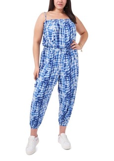 Vince Camuto Sleeveless Tie Dye Jumpsuit in Santorini Blue at Nordstrom