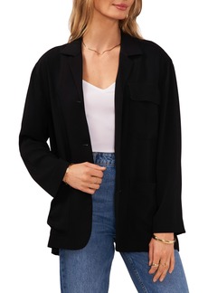 Vince Camuto Slouchy Patch Pocket Jacket in Rich Black at Nordstrom Rack