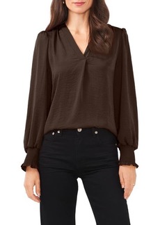 Vince Camuto Smock Cuff Rumpled Satin Blouse