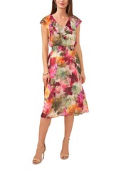 Vince Camuto Smocked Waist Midi Dress