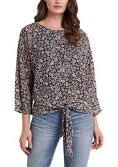 Vince Camuto Sorbet Ditsy Garden Tie Front Blouse
