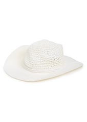 Vince Camuto Straw Cowboy Hat in White at Nordstrom Rack