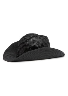 Vince Camuto Straw Cowboy Hat in Black at Nordstrom Rack