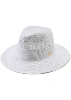 Vince Camuto Straw Panama Hat with Icon Detail - White