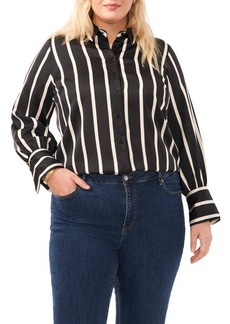 Vince Camuto Stripe Charmeuse Button-Up Shirt