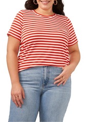 Vince Camuto Stripe Polished Knit T-Shirt