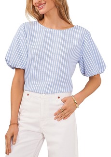 Vince Camuto Striped Puff Sleeve Top
