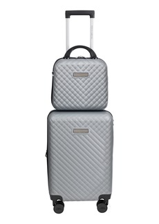 Vince Camuto Teagan 20" Hardshell Carry-On & Train Case in Silver at Nordstrom Rack