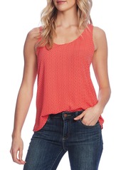 Vince Camuto Textured Fragments Print Tank Top