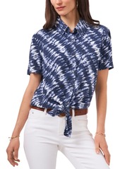 Vince Camuto Tie-Dyed Tie-Front Shirt