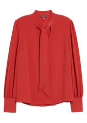 Vince Camuto Tie Neck Blouse in Spiced Red at Nordstrom