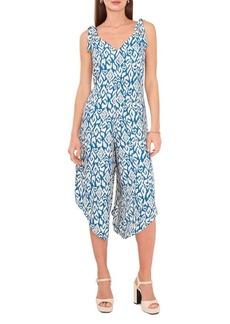 Vince Camuto Tie Strap Crop Jumpsuit in Teal Waters at Nordstrom