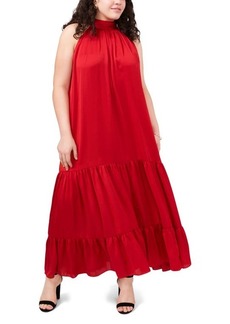 Vince Camuto Tiered Rumple Maxi Dress in Vermillion at Nordstrom