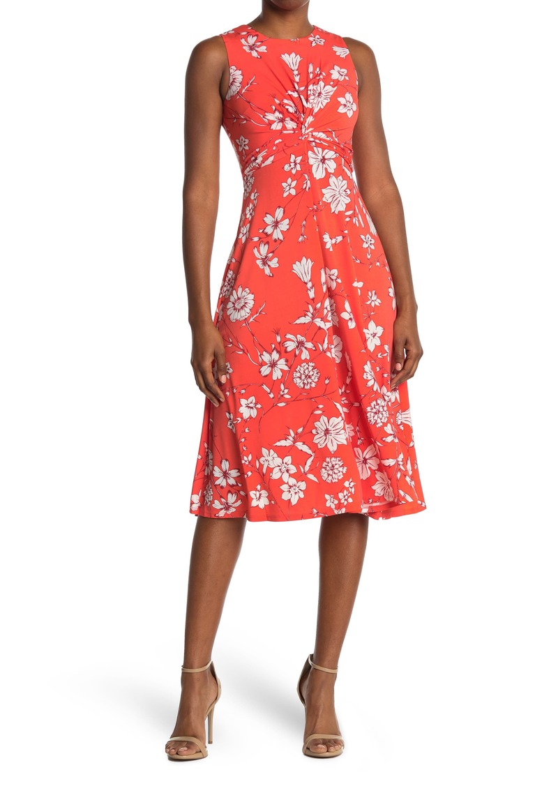 Vince Camuto Twist Front Midi Dress in Red at Nordstrom Rack