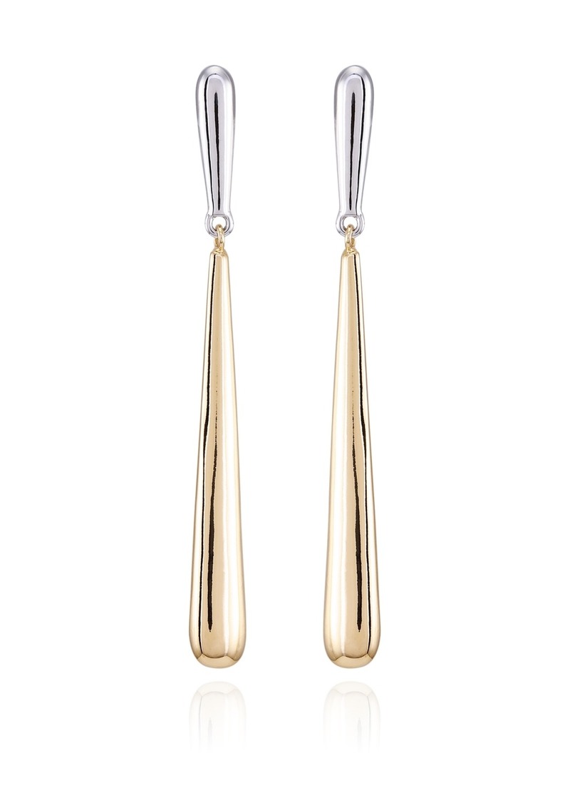 Vince Camuto Two-Tone Linear Drop Dangle Earrings - Gold